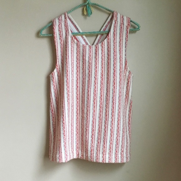 Madewell Boucle Striped Split Back Tank Top - Picture 4 of 11